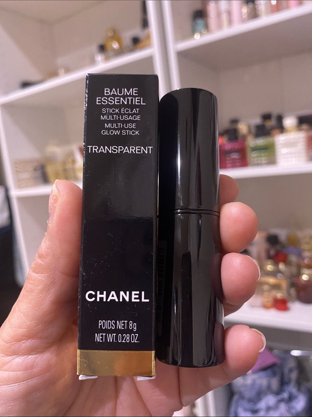 CHANEL Multi-Use Glow Stick in Transparent with Black Case—NIB
